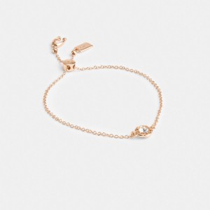 Coach Halo Tea Slider Armbanden Dames Roze Goud | NL_CH56788