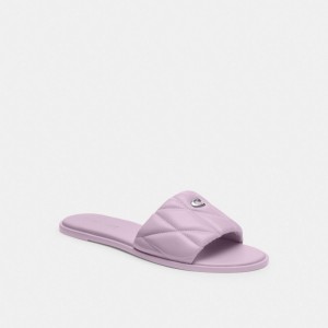 Coach Holly With Quilting Soft Sandalen Dames Paars | NL_CH59909